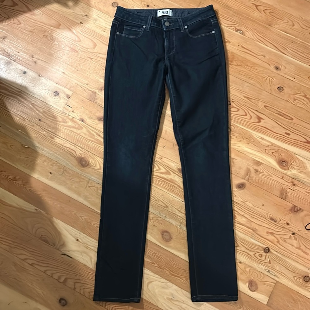 Paige Denim Skyline Skinny Jeans size 27 dark wash